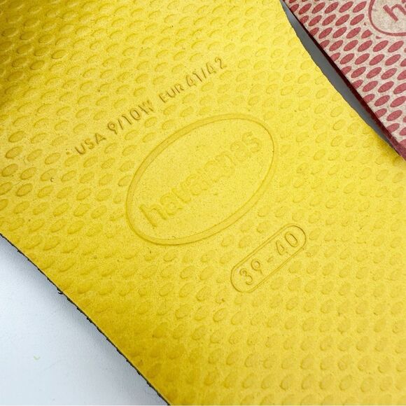 NWT's Havaianas You‎ St. Tropez Mesh Turquoise and Mustard Flip Flops US 9/10 - Picture 8 of 12